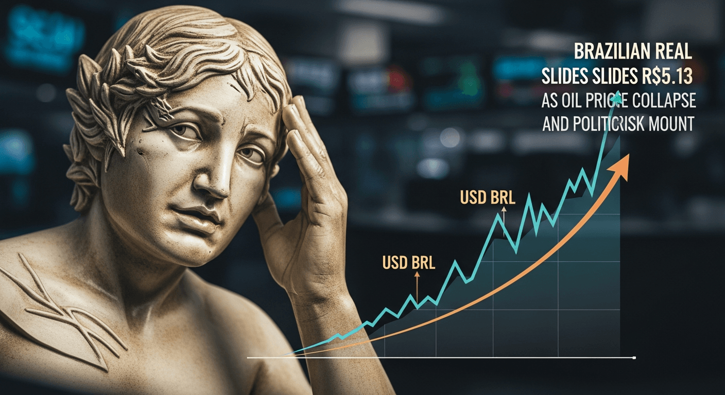 Brazilian Real Slides Past R$5.13 Against Dollar as Oil Price Collapse and Political Risk Mount